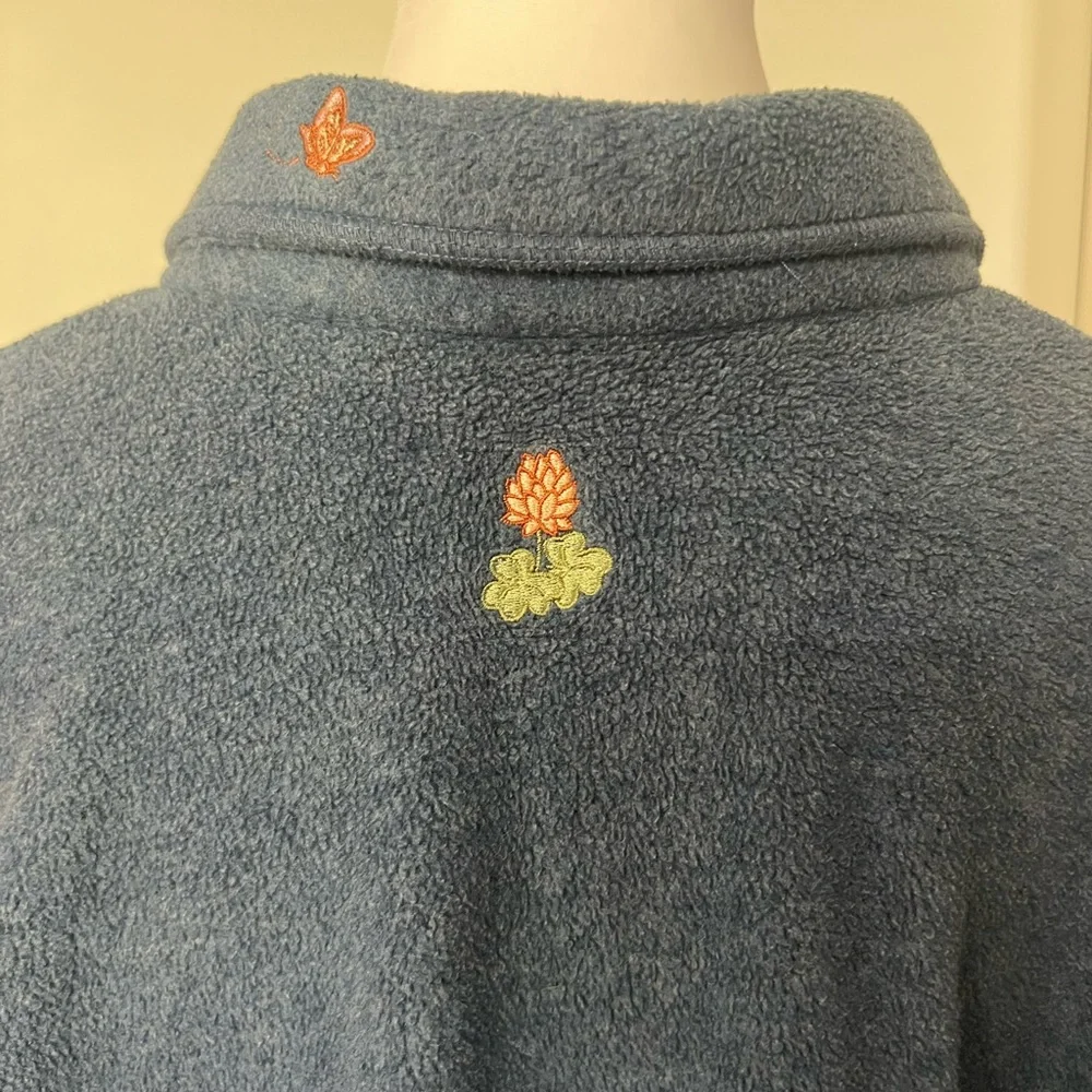Vintage Disney Bambi 1XL Button Up Embroidery Cardigan Fleece Soft Sweater - Picture 8 of 10